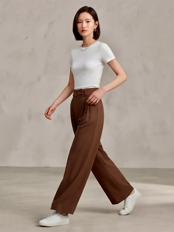 Brown_Imported_Korean_Fabric_(Lachko_Korean)_Korean_Pant_For_Women