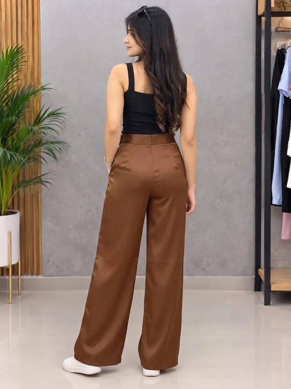 Brown_Imported_Korean_Fabric_(Lachko_Korean)_Korean_Pant_For_Women