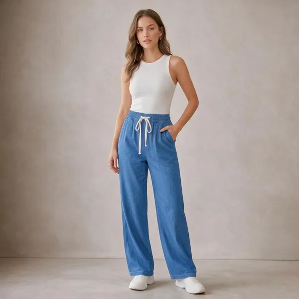 Blue_Soft_Denim(Lachko/Jelly_Denim)_Lachko_Denim_Palazzo_For_Women