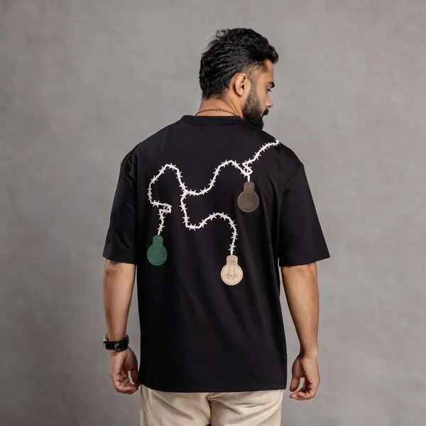 Black_Imported_Tencil_Febric_T_Shirt_For_Men