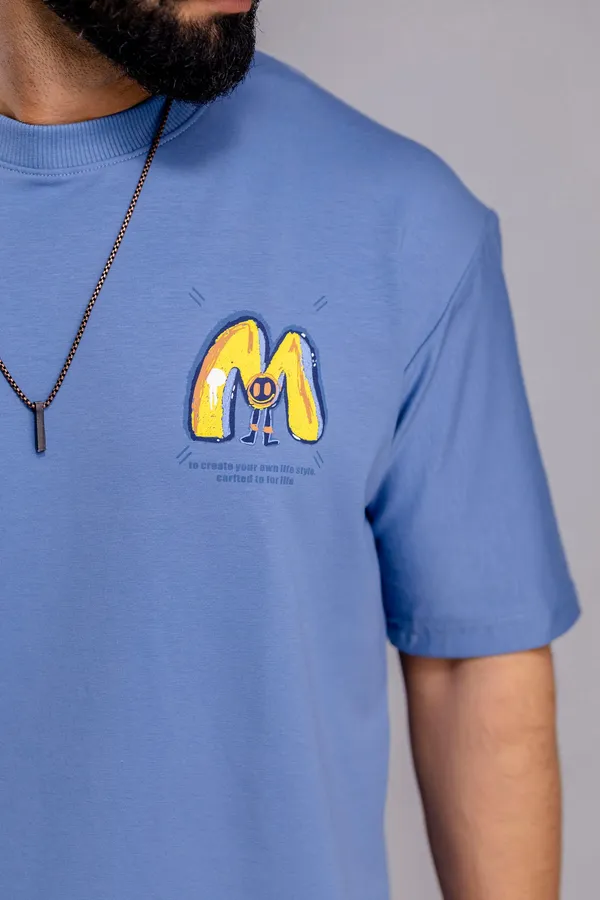 Blue_Premium_Cotton_Fabric_T_Shirt_For_Men
