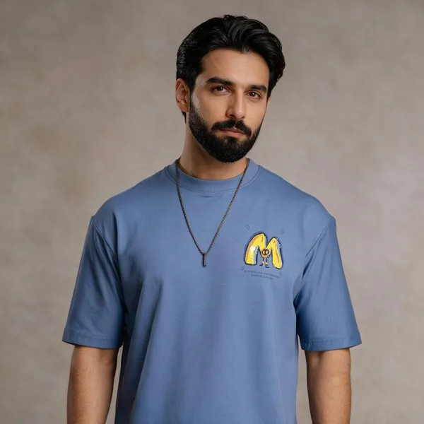 Blue_Premium_Cotton_Fabric_T_Shirt_For_Men