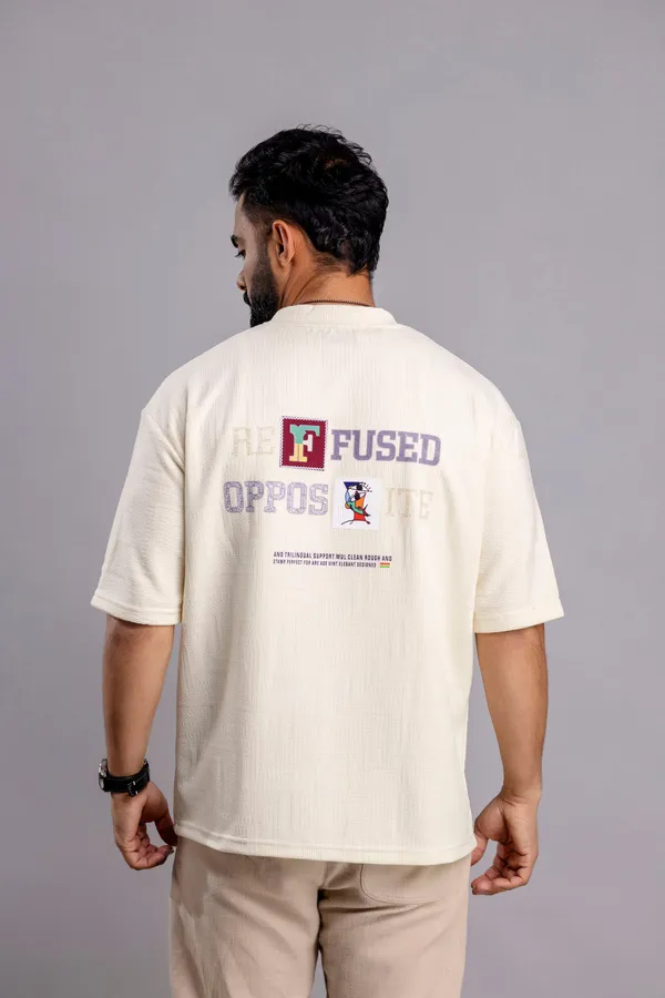 Beige_Texture_Fabric_T_Shirt_For_Men