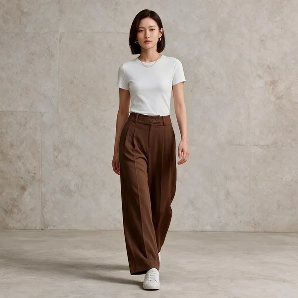 Brown_Imported_Korean_Fabric_(Lachko_Korean)_Korean_Pant_For_Women
