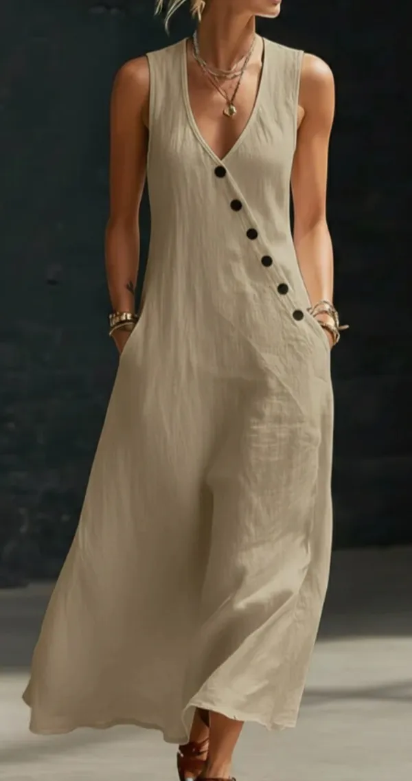 Beige_Rayon_Linen_Wide_Leg_Jumpsuit_For_Women