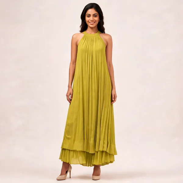 Olive_Green_Rayon_Linen_Halter_Neck_Maxi_Dress_For_Women