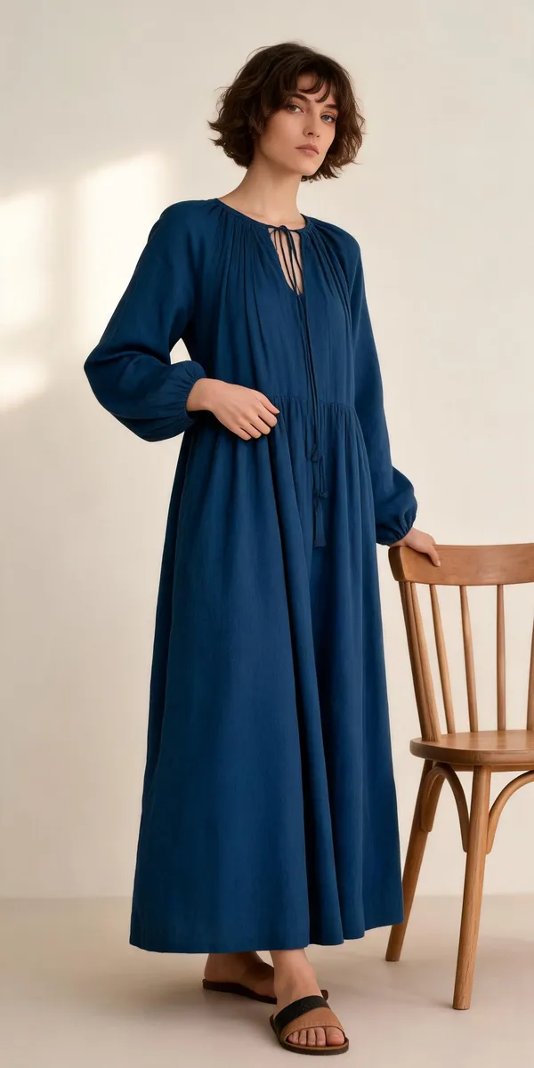 Blue_Rayon_Linen_Relaxed_Fit_Maxi_Dress_For_Women