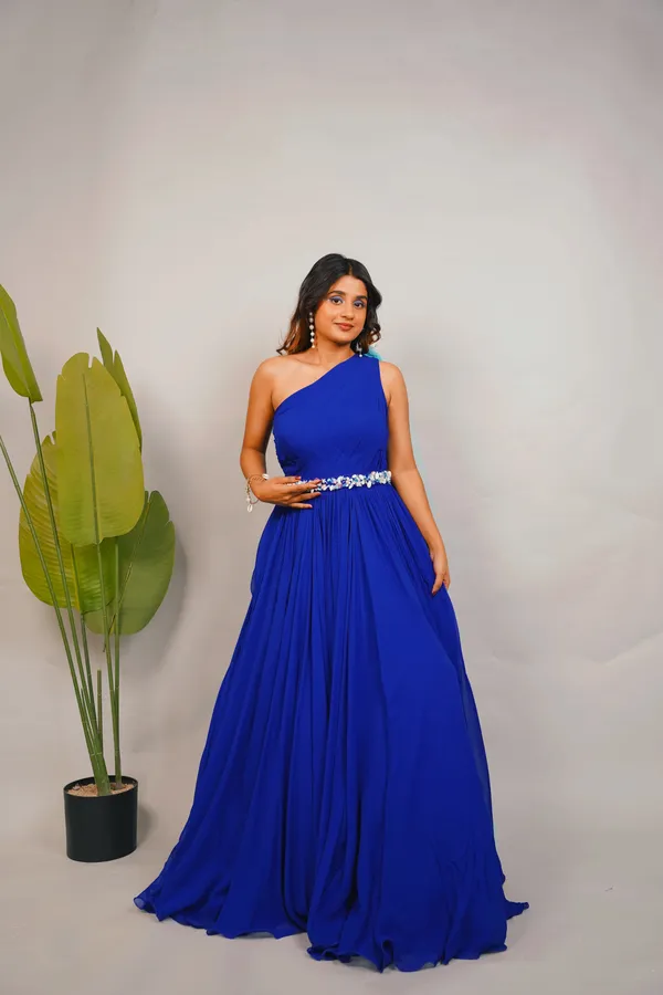 Blue_Rayon_Linen_One_Shoulder_Floor_Length_Gown_For_Women