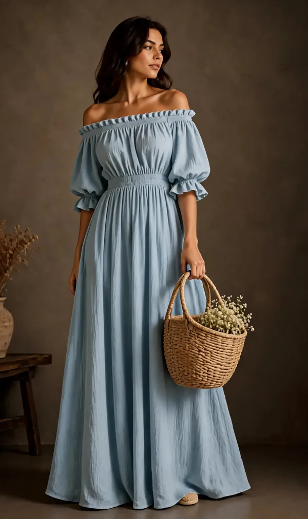 Blue_Rayon_Linen_Off_Shoulder_Maxi_Dress_For_Women