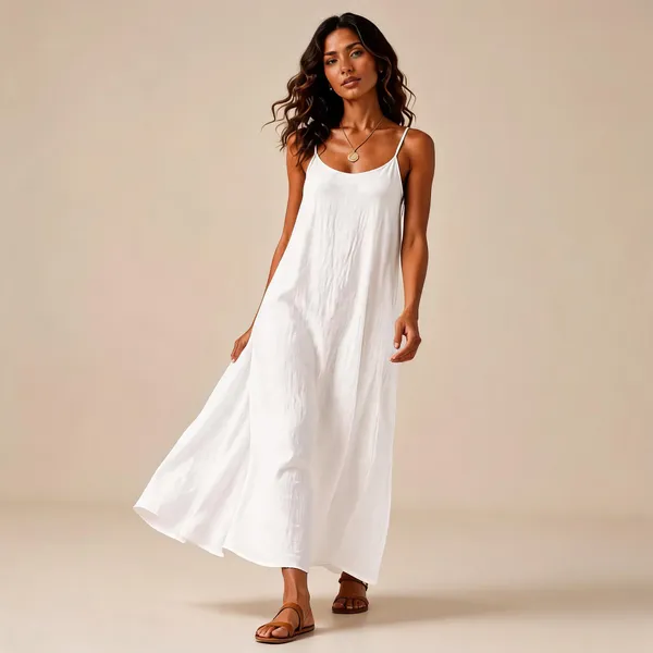 White_Rayon_Linen_Sleeveless_Relaxed_Fit_Maxi_Dress_For_Women