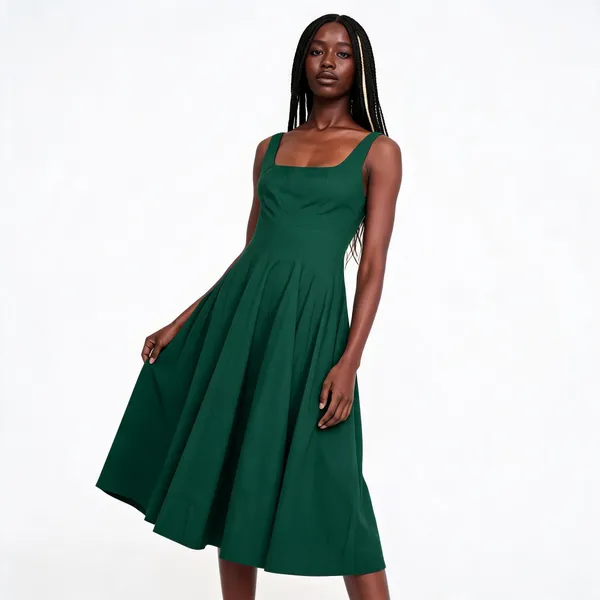 Green_Rayon_Linen_Sleeveless_Fit_And_Flare_Dress_For_Women