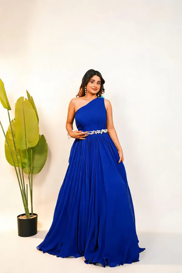 Blue_Rayon_Linen_One_Shoulder_Floor_Length_Gown_For_Women