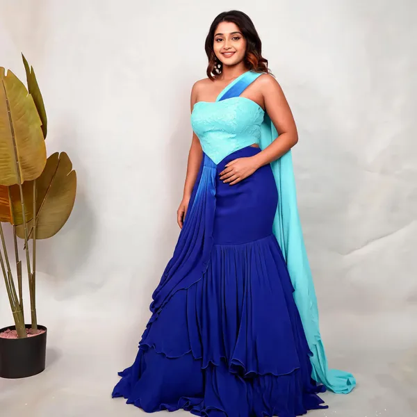Blue_Rayon_Linen_Draped_Gown_For_Women