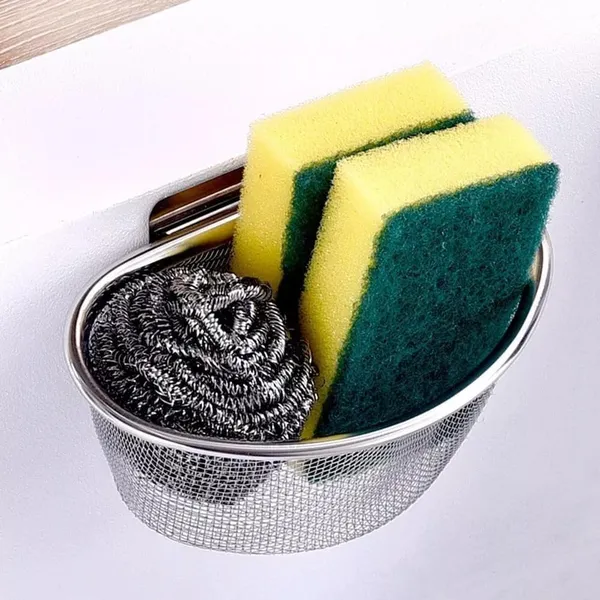 Stainless_Steel_Wall_Mounted_Mesh_Kitchen_Storage_Basket