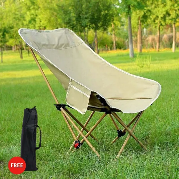 Khaki_Folding_Camping_Chair