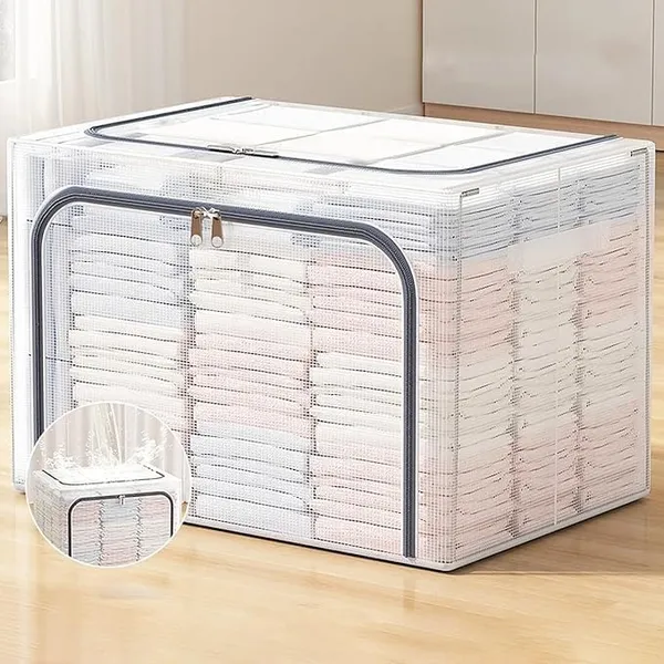Fabric_Foldable_Zippered_Bedding_Storage_Box