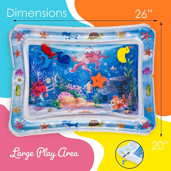 Blue_Inflatable_Water_Tummy_Time_Mat_for_Babies