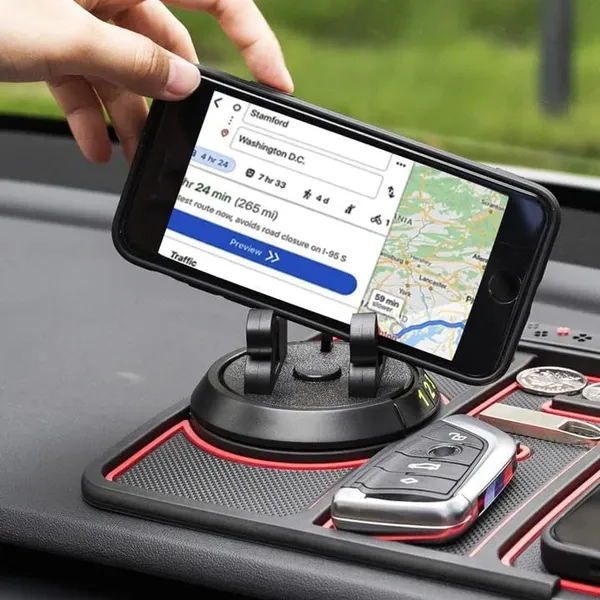 Black_Washable_Car_Dashboard_Phone_Holder_Mat
