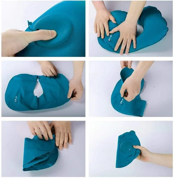 Teal_Inflatable_U_Shaped_Travel_Neck_Pillow