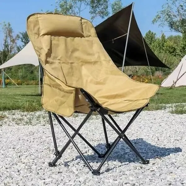 Khaki_Folding_Camping_Chair