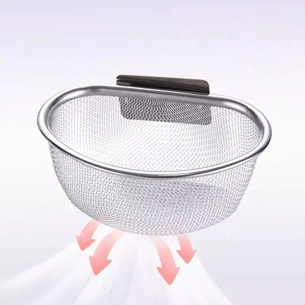 Stainless_Steel_Wall_Mounted_Mesh_Kitchen_Storage_Basket