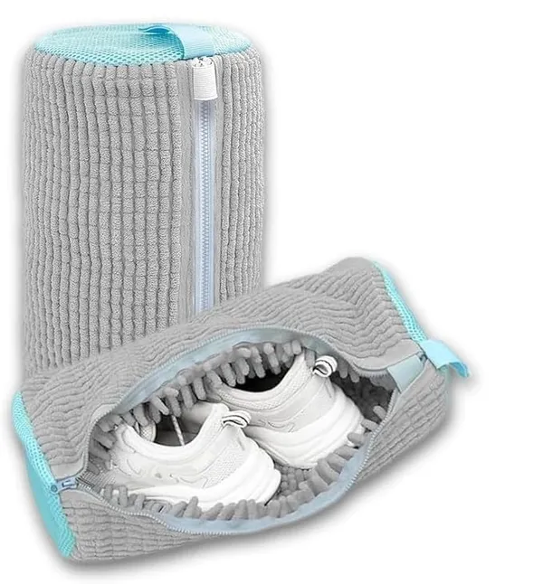 Grey_Zippered_Shoe_Washing_Bag_Set