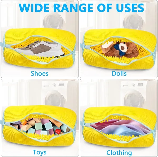 Yellow_Zippered_Shoe_Washing_Machine_Bag