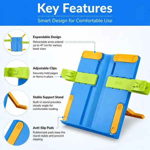 Adjustable_Blue_Book_Stand_Holder