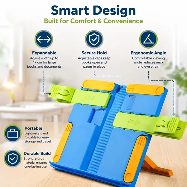 Adjustable_Blue_Book_Stand_Holder