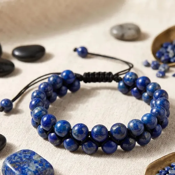 Blue_Beaded_Adjustable_Bracelet_for_Men_And_Women
