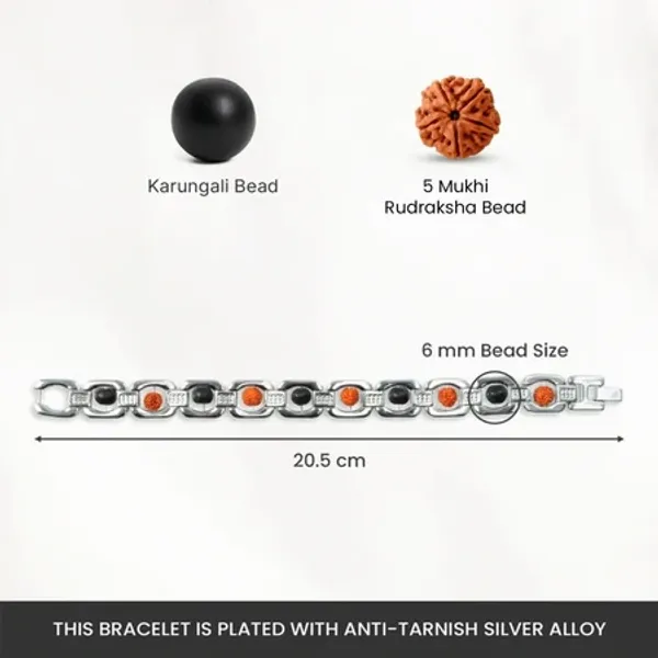 Silver_Alloy_Rudraksha_Karungali_Bracelet_for_Unisex