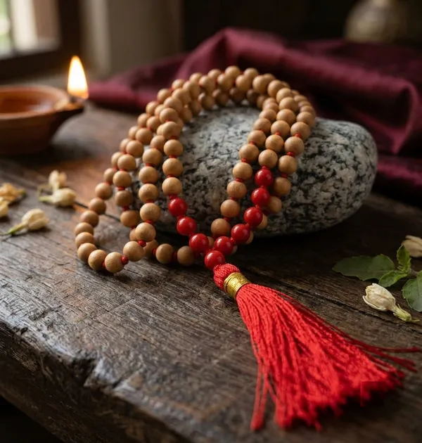 Brown_Wooden_Bead_Mala_With_Red_Tassel