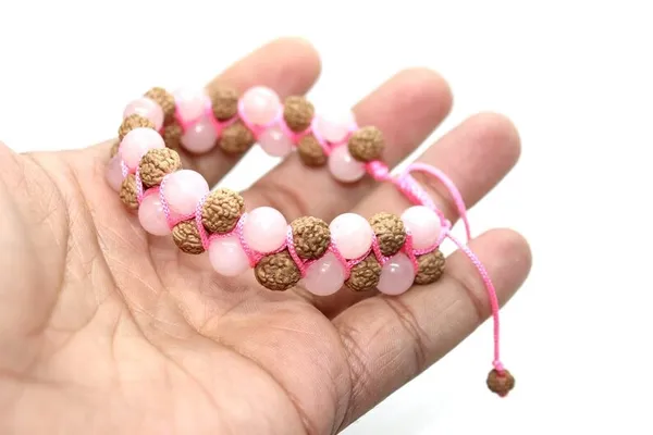 Pink_Rudraksha_Beaded_Bracelet_for_Men_And_Women
