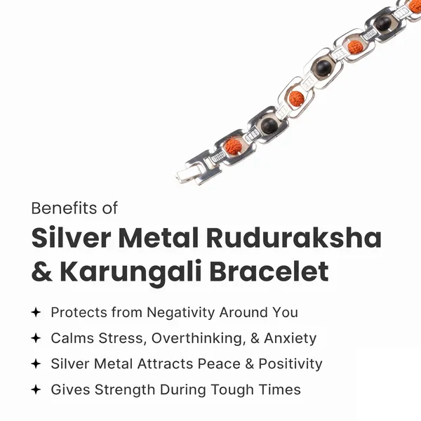 Silver_Metal_Rudraksha_Karungali_Bracelet_for_Adults