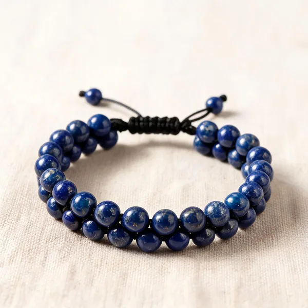Double_Layer_Lapis_Lazuli_Adjustable_Bracelet_for_Men_&_Women_Lab_Certified