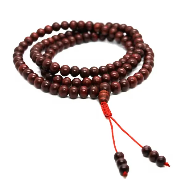 Brown_Beaded_Prayer_Mala_With_Red_Cord