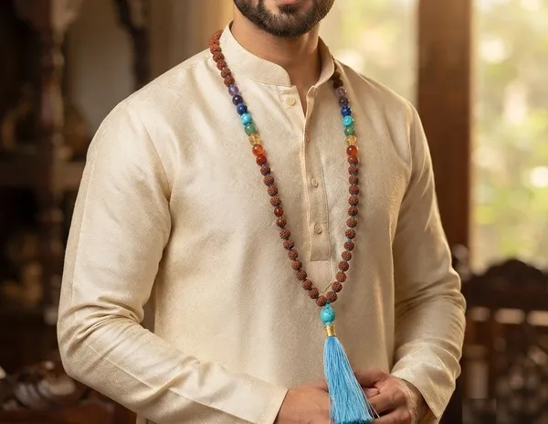 7_Chakra_Rudraksha_Mala_With_Blue_Tassel
