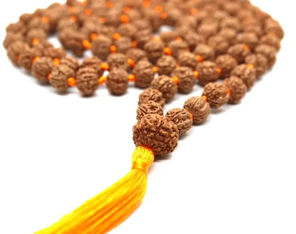 9_Mukhi_Rudraksha_Bead_Mala_With_Yellow_Tassel