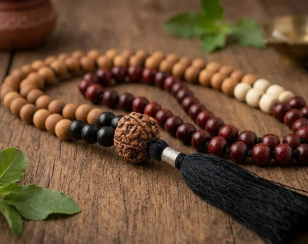 Multicolour_Bead_Rudraksha_Prayer_Mala_With_Black_Tassel