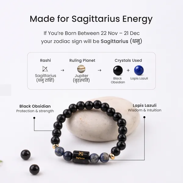 Black_Beaded_Sagittarius_Bracelet_for_Men