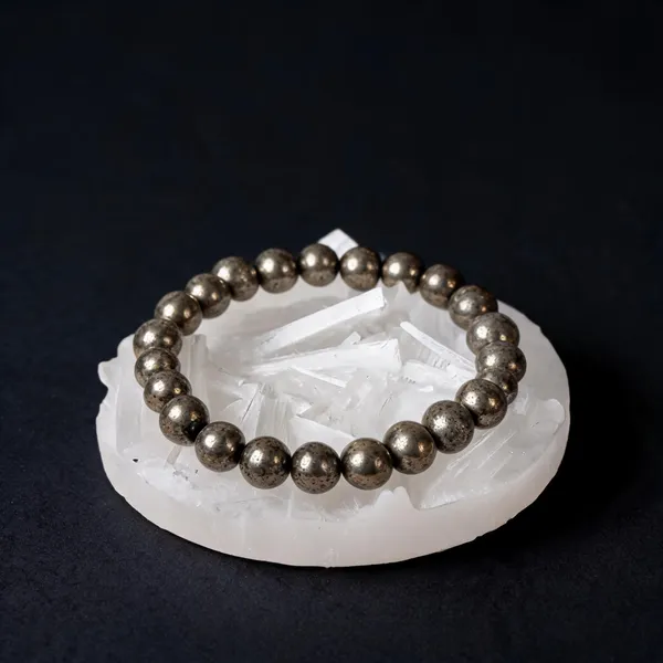 Pyrite_Bracelet_With_Raw_Selenite_Plate_Lab_Certified