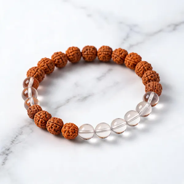 5_Mukhi_Rudraksha_&_Clear_Quartz_Bracelet_for_Men_and_Women_Lab_Certified