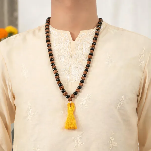 Karungali_Wood_and_5_Mukhi_Rudraksha_Mala_108+1_Beads_Lab_Certified