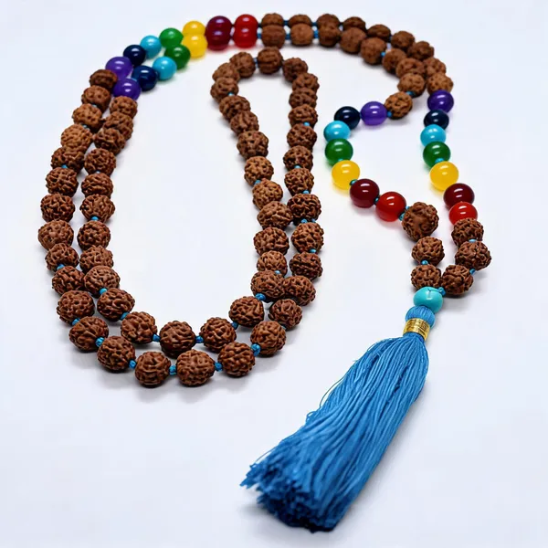 7_Chakra_Rudraksha_Mala_With_Blue_Tassel_Lab_Certified