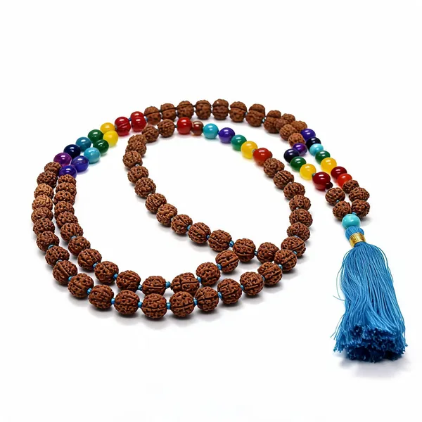 7_Chakra_Rudraksha_Mala_With_Blue_Tassel_Lab_Certified