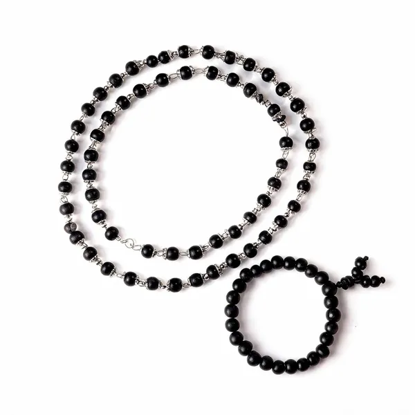 Karungali_Mala_with_Silver_Caps_and_Adjustable_Bracelet_Black_Ebony_Wood_Beads_Prayer_Necklace_for_Men_&_Women_Lab_Certified
