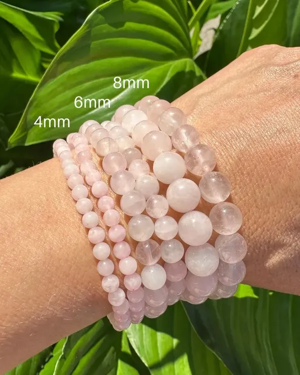 Pink_Crystal_Beaded_Bracelet_Set_For_Women