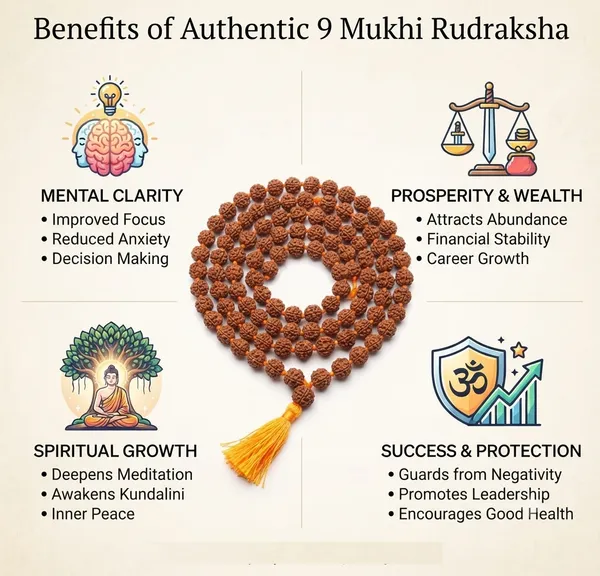 9_Mukhi_Rudraksha_Bead_Mala_With_Yellow_Tassel