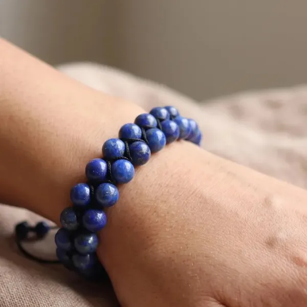 Blue_Beaded_Adjustable_Bracelet_for_Men_And_Women