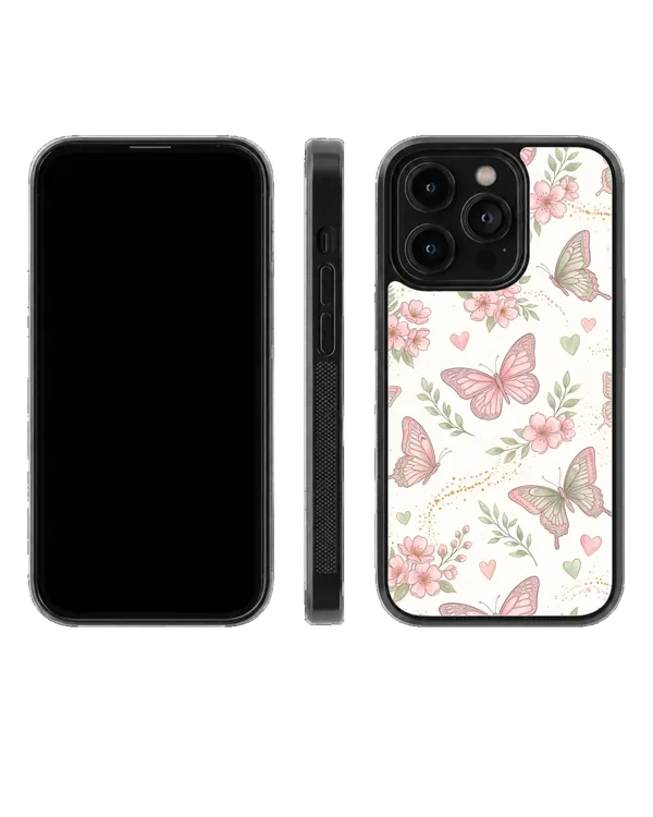 Butterfly_Bloom_Pink_Butterfly_Floral_Premium_Glass_Phone_Covr_Default_Title